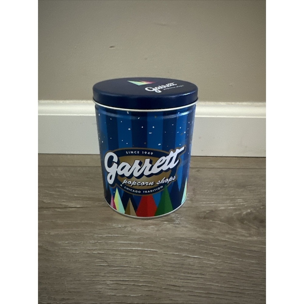 RARE Large Empty Tub /‎ Tin Garrett Popcorn ~ 5" X 4"